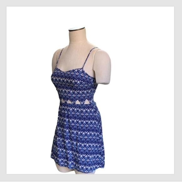 H&M Divided Spaghetti Strap Cutout Waist Sz 4 Tunic Top/Mini Dress #252B - Picture 2 of 7